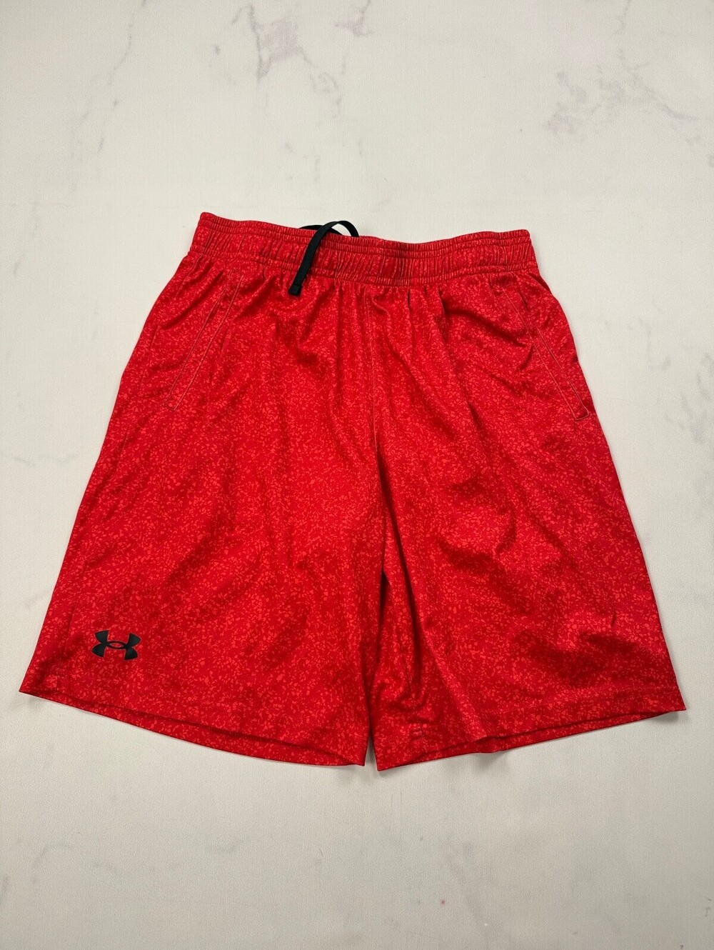 Under Armour Athletic Shorts Red Contemporary Sporty - Boys XL